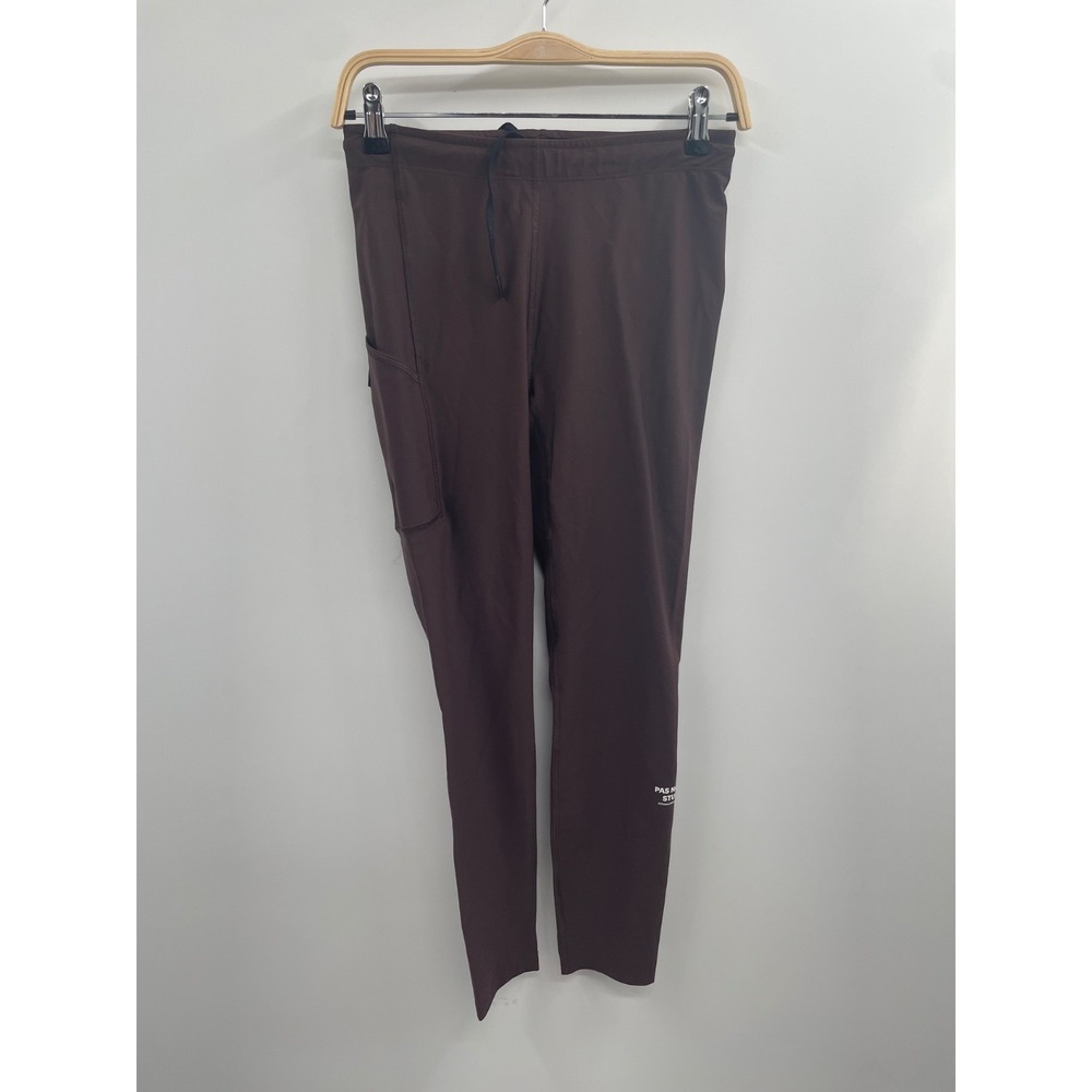 NWT Pas Normal Studios Balance Long Tights Womens Large Dark Red‎ 4-way Stretch